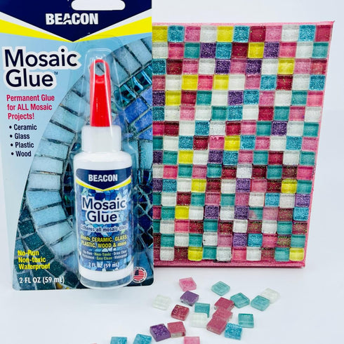 BEACON Mosaic Glue - Non-Toxic & Water Resistant, Ideal for All Tiles & Surfaces, 2-Ounce...