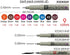 Sakura Pigma Micron pens 12 Fineliner Drawing Set (05 Assorted Color with Black Brush, 08, 01 & 05)...