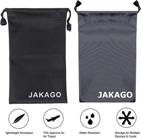 JAKAGO 2 Pack Cell Phone Storage Bag Soft Microfiber Glasses Sleeve Pouch Waterproof Sunglasses Bag Electronic Gadgets Case Cover With Drawstring ...