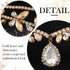 CLOACE Rhinestone Headband Gold Leave Pendant Headpiece Bride Wedding Crystal Hair Accessories for Women and Adult...