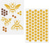 Bee Honeycomb Hexagon Stencils, 2 Pcs Bee Theme Drawing Template for Painting on Wood Fabric Wall Furniture Card Making Home Decor Reusable A4 Siz...