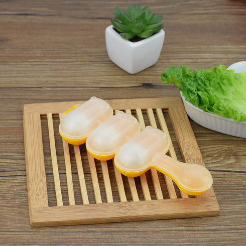 Rice Ball Mold,Rice Ball Shaker, Ball Shaped Kitchen Tools DIY Lunch, Maker Mould Food Decor for Kids, Mold With a Mini Rice Scoop?yellow?…...