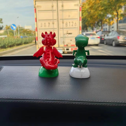 Green Solar Powered Dancing Dinosaur,Decoration Gift,Swinging Dancer, No Battery Required,Desk and Dashboard Decor Home Decor Solar Power Kits...