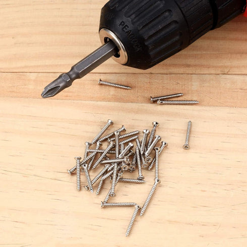M2 Flat Head Self Tapping Screws, 800 Pcs Cross Drive Head Self Tapping Woodworking Fastener Screws, Self Drilling Screws Assortment Kit, 4/5/6/8/...