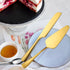 Wedding Cake Knife and Server Set,2Pcs Cake Cutting Set Gold Include Stainless Steel Cake Cutter And Cake Server Perfect For Wedding, Christmas, B...