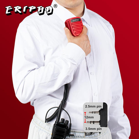 Speaker Microphone Shoulder Waterproof IP56 Compatible with Kenwood Two Way Radio with 3.5mm Jack (1 pcs)...