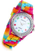 Lancardo Women's Quartz Watch Rhinestone Rainbow Color Silicon Jelly Fun Play Colorful Casual Dress Wrist Watches...