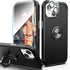 IDweel for iPhone 15 Case with Screen Protector + 360°Ring Holder Stand + Camera Lens Protector,2 in 1 Shockproof Slim Fit Hybrid Heavy Duty Hard ...