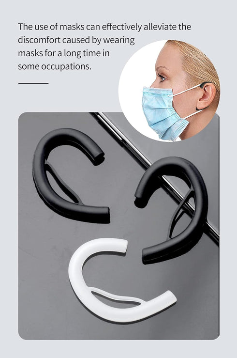 keephifi Earphone Round Reinforced Headphones Sports Ear Hook Used for Headphones and Headsets with Straight Cable, Earhook Cable, or Mask (Clear*...