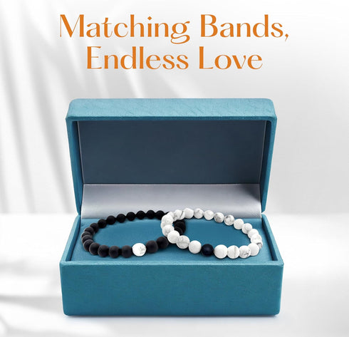 Lucky Feather Long Distance Relationships Couples Bracelets - A Reminder of Love and Strength During Time and Distance Apart (2 Piece Set) Couples...