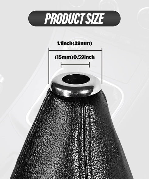 Universal Shift Boot Cover,Car Gear Gaiter Shifter Boot,Car Shift Boots Shift knob Dust Cover,Leather Manual/Auto Shifter Shift Boots Cover (PU Le...