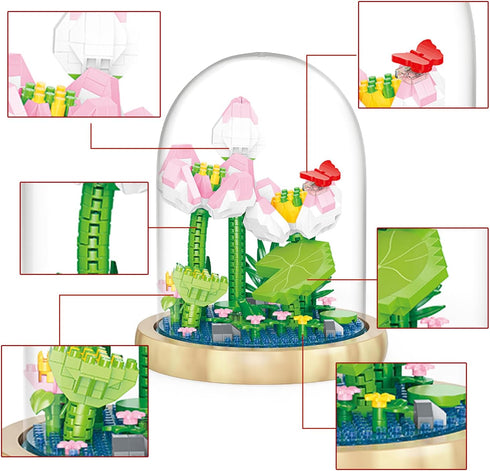 Flower Bouquet Building Set, Mini Bricks Building Blocks Artificial Flowers, DIY Decoration Home, 659 Pieces Botanical Collection Building Toys fo...