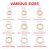200pcs Copper Washers Sealing Crush Drain Plug Washer Assortment Kit Metric M5 M6 M8 M10 M12 M14 (Copper)...