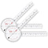 Ever Ready First Aid Plastic 8” Goniometer 360 Degree ISOM – 2 Pack...