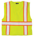 Kishigo All Mesh Contrast Unisex Reflective Safety Vest 1195, ANSI Type R / Class 2 Compliant, 6 Pockets - Pencil & Radio Pockets, Zipper Front, S...
