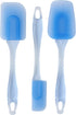 Wilton Easy Flex Silicone Spatula Set - Your Versatile Tools for Mixing, Folding, Scraping, Cooking, Frosting and Serving, Blue, 3-Piece...