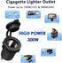 Cigarette Lighter Socket 12 Volt Plug,Qidoe Dual Quick Charger3.0 and PD 20W Waterproof 12 Volt USB Outlet with 150W 12V Cigarette Socket Panel fi...