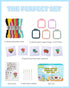 Pllieay 5PCS Cross Stitch Kits for Beginners for Kids 7-13, Includes 5 Project Patterned and 5pcs Square Embroidery Hoops, 11 Skeins, Needle Point...