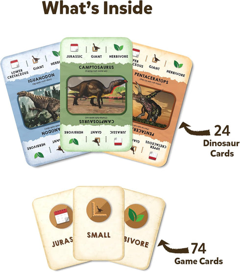 Skillmatics Card Game - Dino Trio, A Smart Swapping Dinosaur Themed Strategy Game for Kids, Teens & Adults...