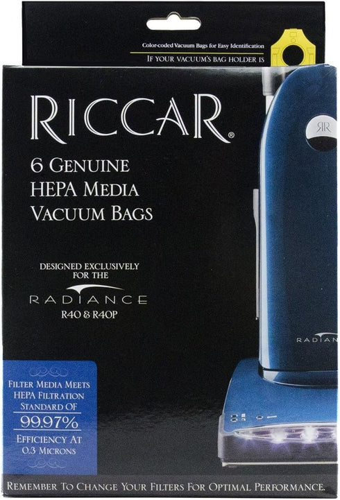 Genuine Riccar Radiance R40 Series HEPA Media Bags # RPH-6 (6 pk)...