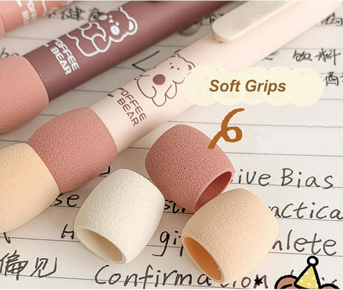 4 Pcs Erasable Gel Pens Cute Retractable Pens Cartoon Bear Pens 0.5mm Black Ink Pen Office School Pens Women Girls Boys Pens (Black Ink-Coffee Bea...