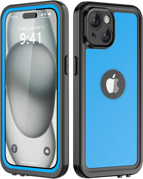 for iPhone 15 Plus Waterproof Case,Waterproof Shockproof IP68 Full-Body Sturdy Case Built-in Screen Protector, Durable Underwater for Full Sealed ...