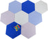 8 Pieces Hexagon Felt Cork Board Tiles with Easy Peel Self Adhesive, includes 20 Pins, Cork Board for Wall Decor to Display Photos...