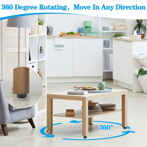 8Pcs Self Adhesive Caster Wheels 360 Swivel, Small Countertop Appliance Rollers, Low Profile Mini Swivel Casters, Stick On Wheels for Mop Bucket,K...