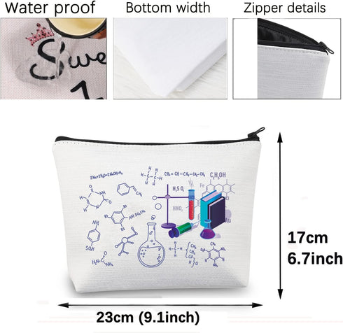 CMNIM Chemistry Cosmetic Bag Chemistry Gifts for Teacher Student Chemistry Makeup Bag Chemistry Lover Gifts Chemistry Themed Bag (Chemistry Cosmet...