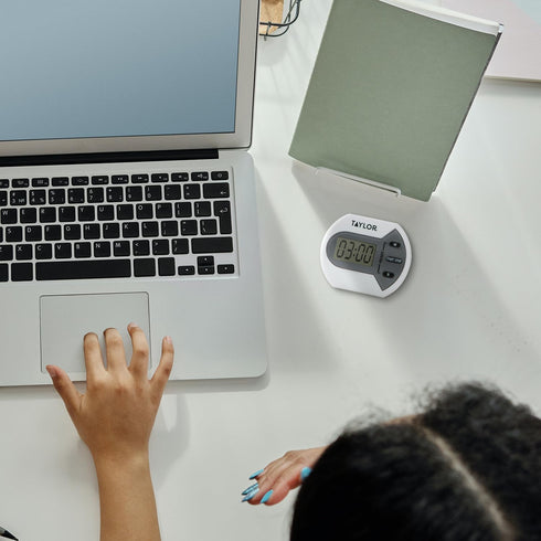 Taylor Digital Timer Counts Up and Down for School, Learning, Projects, and Kitchen Tasks...