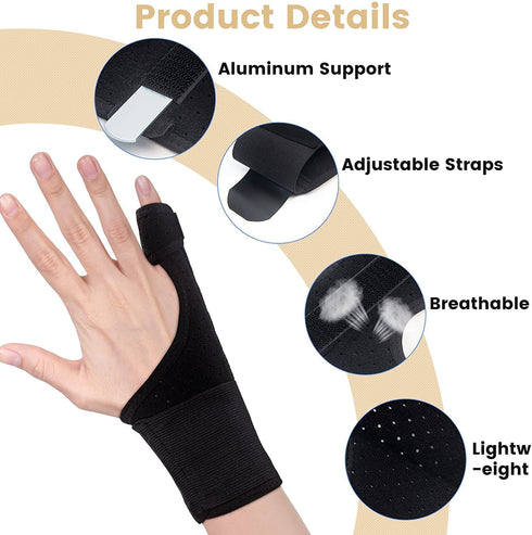 Trigger Finger Splint, Pinky Finger Splints for Finger Pain Relief and Broken Fingers, Little Finger Brace Wrist Support for Carpal Tunnel Arthrit...