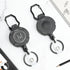 2 Pack Heavy Duty Retractable Keychain ID Badge Reels Retractable Carabiner Badge Holder with 31.5” Steel Cord, 9.0 oz...