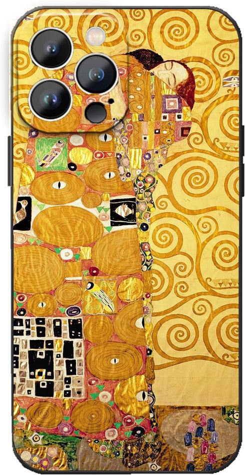 for iPhone 13 Pro Case for Women, The Embrace by Gustav Klimt Phone Case, Classic Fine Art Case, Soft TPU Shockproof Protective Cover...