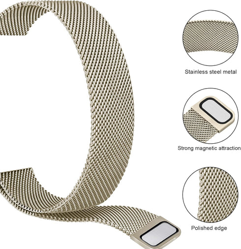 Meliya Metal Bands Compatible with Fitbit Charge 2, Stainless Steel Magnetic Lock Replacement Wristbands for Fitbit Charge 2 Women Men Small Large...