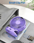 SWEETFULL Portable Clip on Fan - Battery Operated Stroller Fan, 4000mAh Small Rechargeable Fan with LED Display, 4 Speeds, Mini Personal Cooling D...