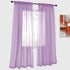 DONREN 2 Panels Solid Color Lilac Purple Sheer Curtains Elegant Rod Pocket Window Voile Panels Drapes for Bedroom Living Room (52X72 Inches)...