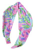 Lilly Pulitzer Women's Cute Pink/Blue/Green Knotted Headband, Totally Blossom...