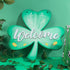 Jetec 12 x 11.5 Inch St. Patrick's Wall Pediments Wooden Irish Hanging Welcome Board Shamrock Plaques with Rope for St Patrick's Decor Window Home...