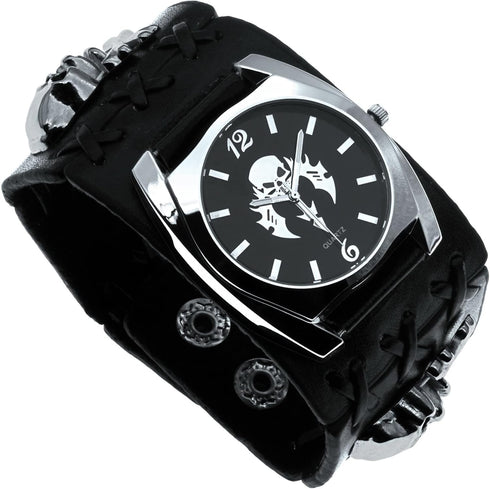 Women's Birthday Christmas Halloween Good Gifts Watch,Nightmare Before Christmas Numerals Leather Strap Skull Quartz Punk Men's Wrist Watch...