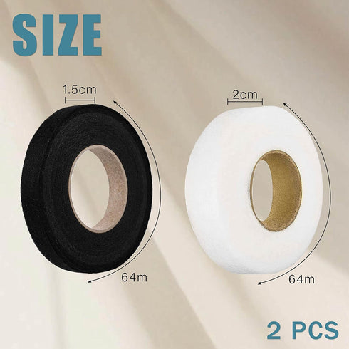 Hem Tape,2 Rolls No Need to Sew Hemming Tape-On Fabric Fusing Tape for Hemming Clothes Jeans Dresses Pants, 140 YardsHemmingTape for Pants (Black ...