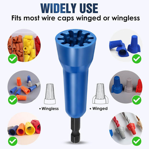 Wire Twister Tool Wire Twister Electrician Tools Wire Connector Driver Wire Bending Tool Strap 1/4 Chuck for Hand Drill and Wire (Blue 1)...