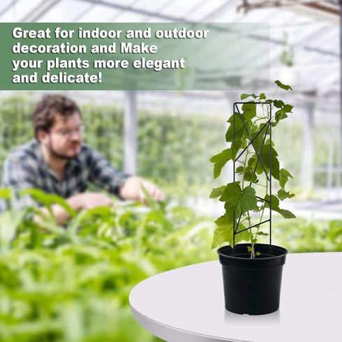 17.5 Inch Indoor Plant Trellis for Climbing Plants,Metal Trellis,Small Garden Trellis for Potted Plants,Plant Stakes for Indoor Plants Accessories...