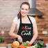 Funny Aprons for Women Men - Kiss the Cook Apron - Funny Chef Cooking BBQ Grill Aprons with 2 Pockets - Birthday Mothers Day Gifts for Mom, Wife -...