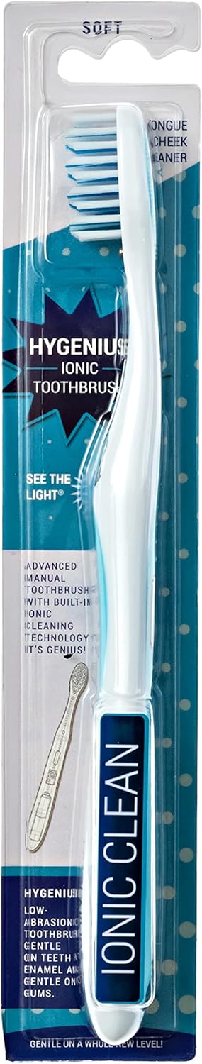 Ionic Toothbrush. The Ultimate Plaque Fighting Trillion ION Toothbrush. A Dentist Clean at a Drug Store Price. (Aqua)...