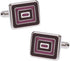 Unique Men's Cufflinks Black & Purple Enamel Cuff Links with Travel Presentation Box...