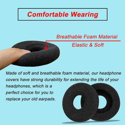 Ear Pads for Jabra Headset, Foam Ear Cushions Replacement Headphone Covers for Jabra PRO 920 930 9470 9400BS GN2000 Biz 1500 1900 2300 2400II Plan...