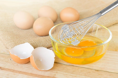 Stainless Steel Ultimate Rapid Balloon Whisk,Manual Eggbeater Hand Egg Mixer Spring Whisk Blender Stirring Beater Cream Frother Flour Stirrer for ...