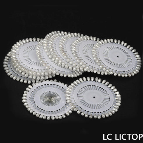 LC LICTOP WHITE Round Pearl Head Dressmaking Pins Weddings Corsage Florists Sewing Pin(960Pcs)...