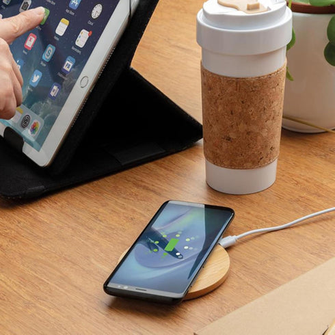 Charging Pad, 15W Bamboo Charger, Fast Qi Charging Station, Compatible with Note 8, S8, S8 Plus, S7, S7, S6, S6, S10, S10e, S9, S8, G7...