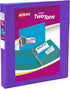 Avery Two-Tone Durable View 3 Ring Binder, 1 Inch Slant Rings, Violet/Soft Blue Binder (17131)...